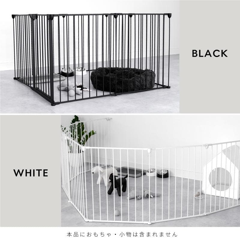 ペットサークル Pure Loop 73.5cm ブラック6枚扉付き　開封済み