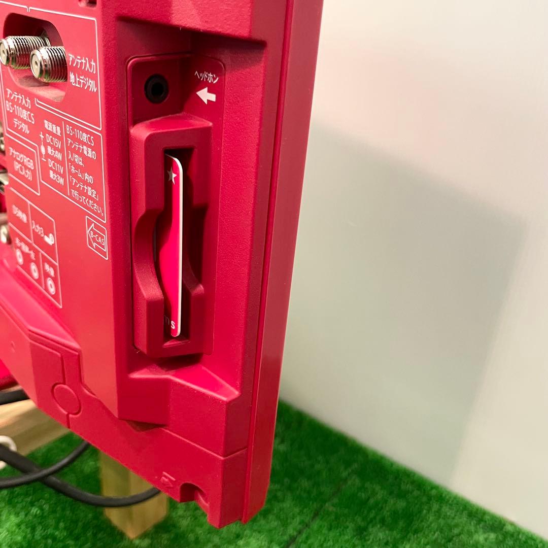 稀少　赤　液晶テレビ AQUOS LC-24K30 外付HDD対応　裏番組録画