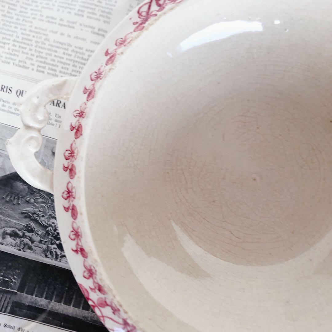 人気　ヴィエイヤーボルドー　レギュミエール クレマチス フランスアンティーク食器