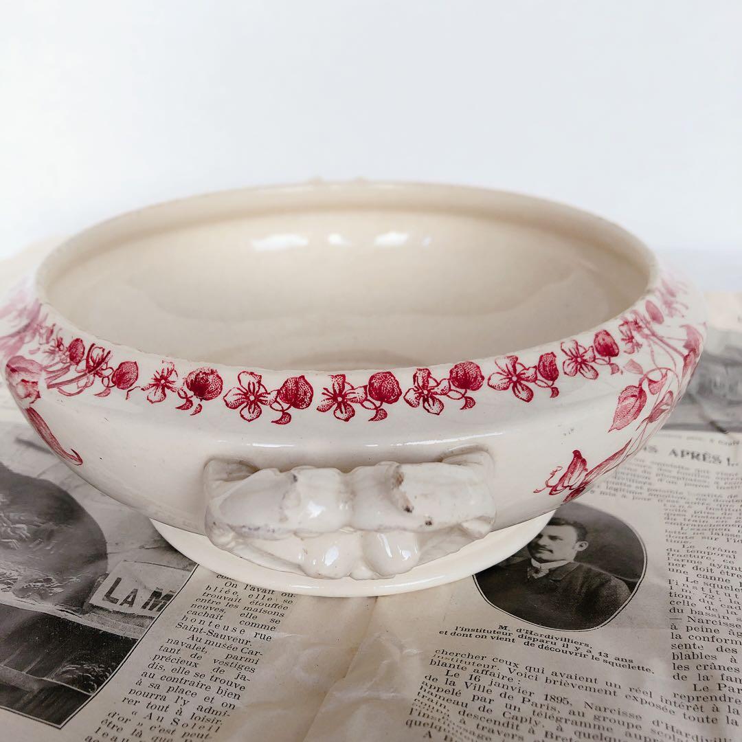 人気　ヴィエイヤーボルドー　レギュミエール クレマチス フランスアンティーク食器