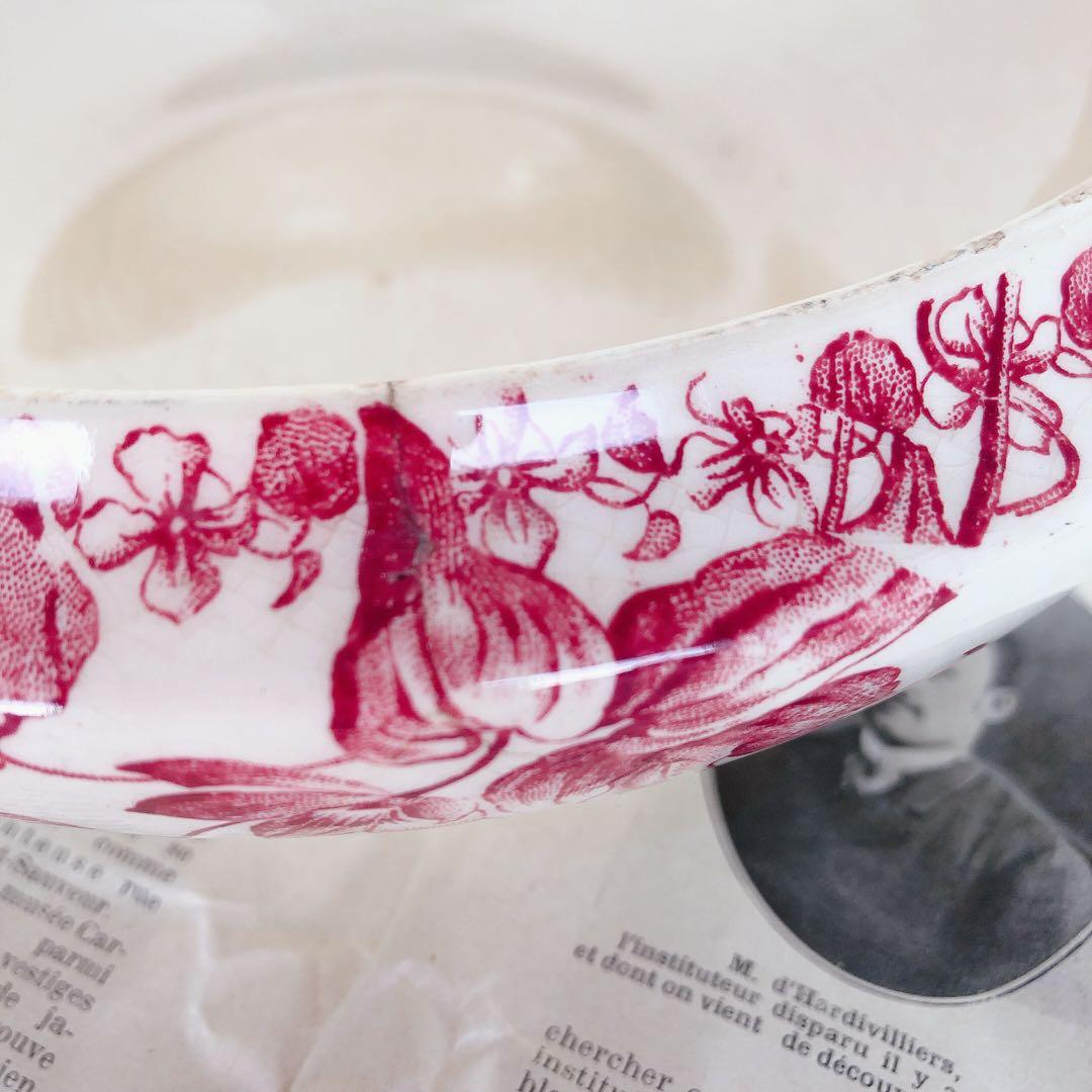 人気　ヴィエイヤーボルドー　レギュミエール クレマチス フランスアンティーク食器