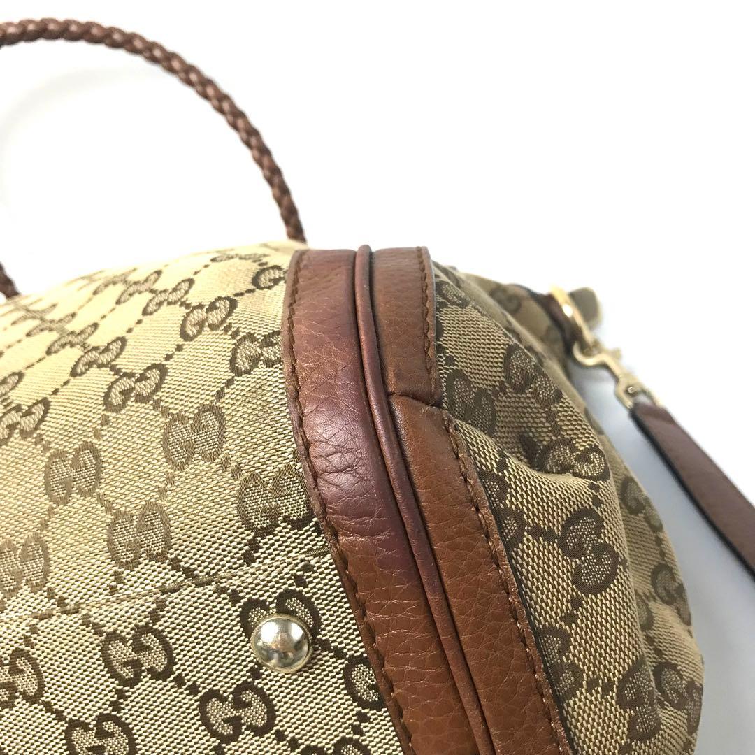 希少✨ グッチ ショルダーバッグ 2WAY ベージュ ブラウン GG キャンバス