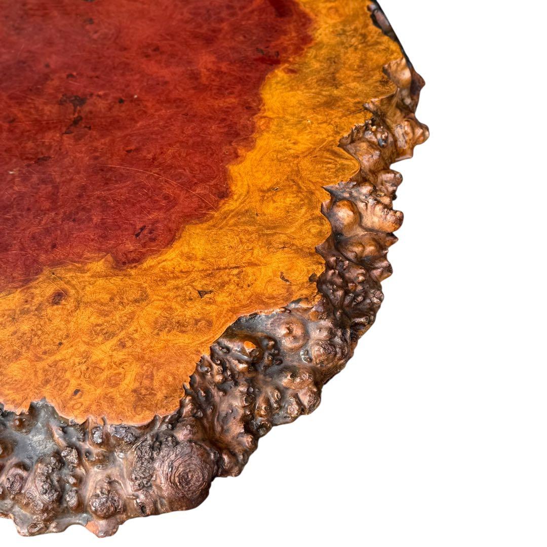 KZ014 花梨材 瘤玉　一枚板　座卓　唐木　ローテー ブル リビングテーブル