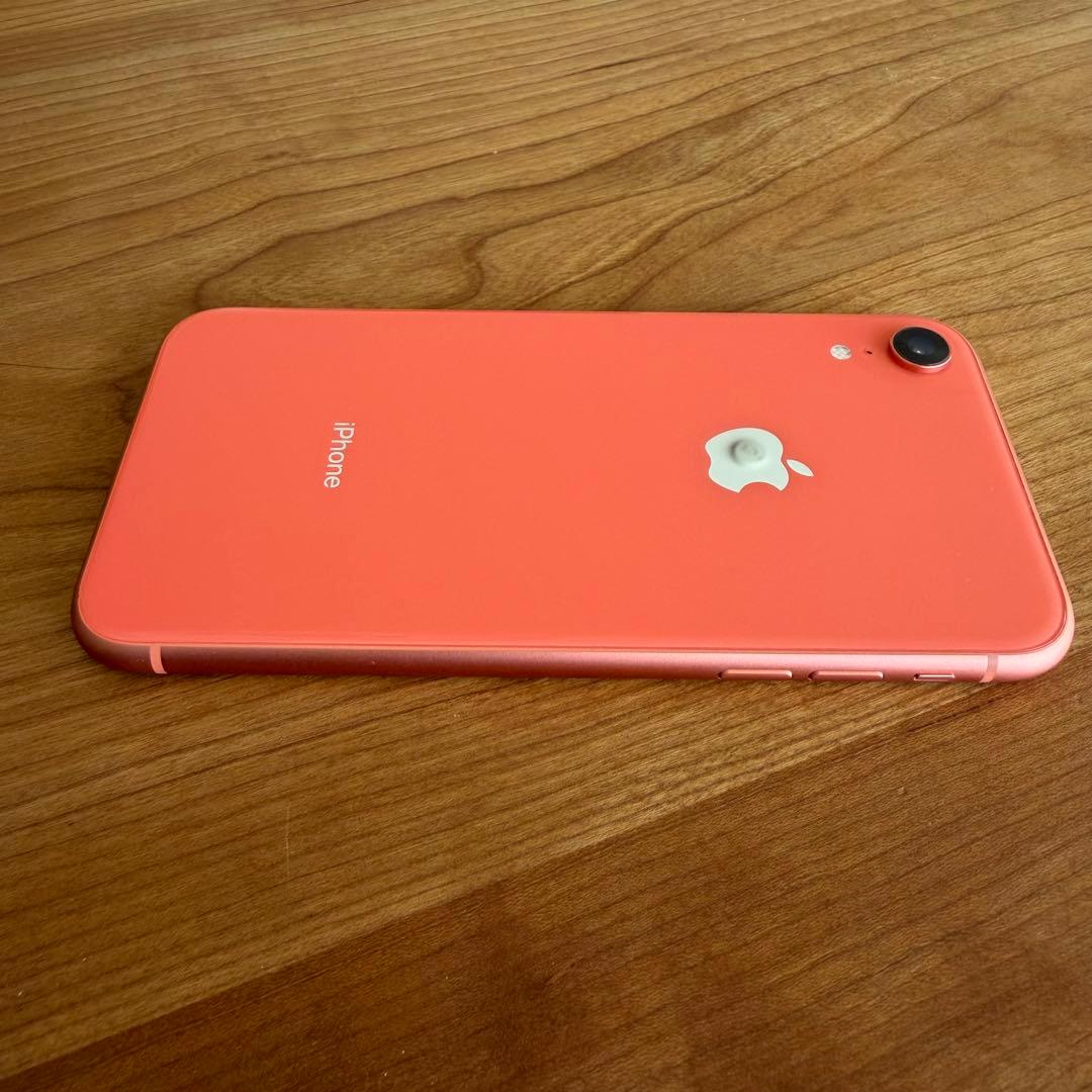 【美品】iPhone XR コーラル64GB バッテリーヘルス90%