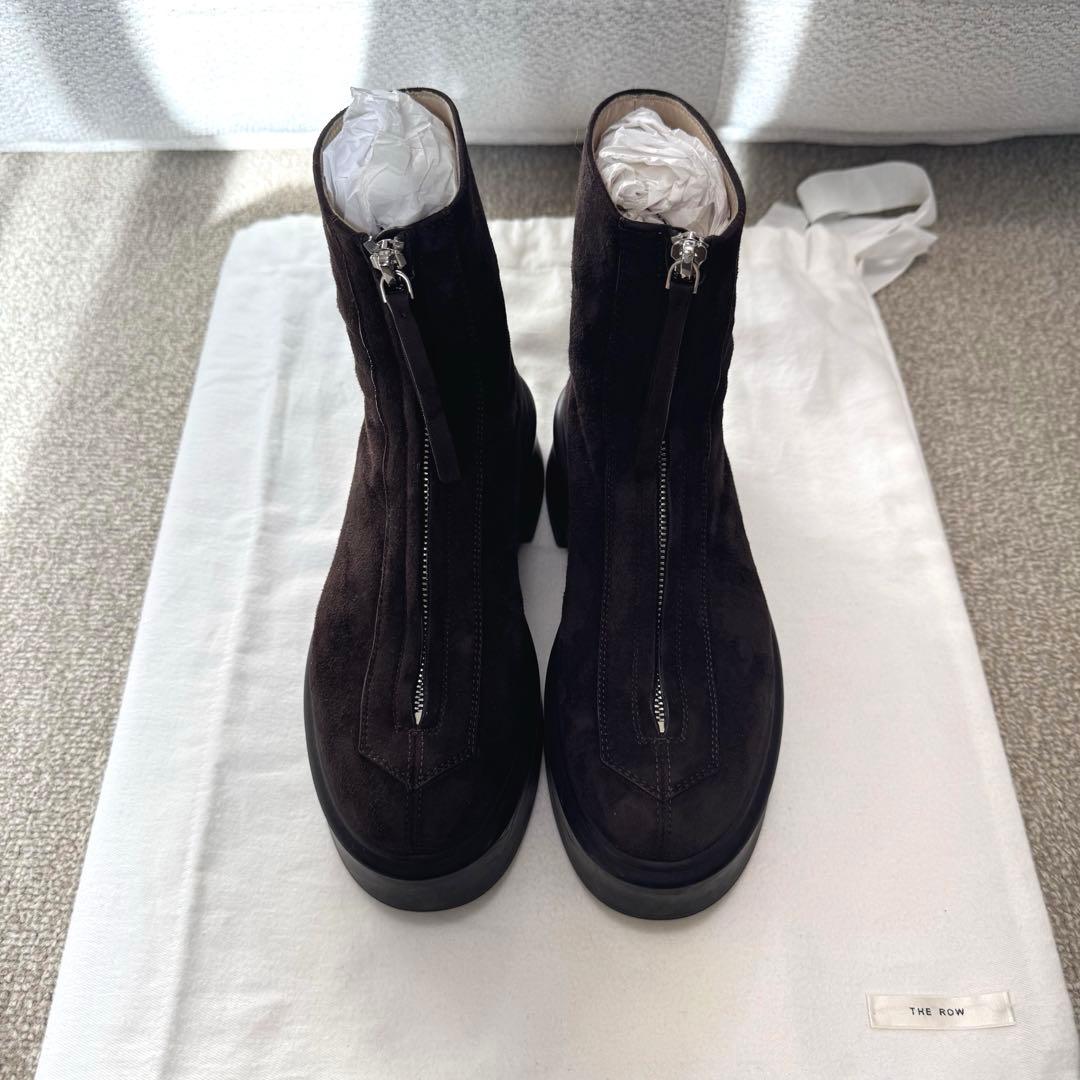 THE ROW ザロウ Zipped Boots ジップブーツ ブラウン