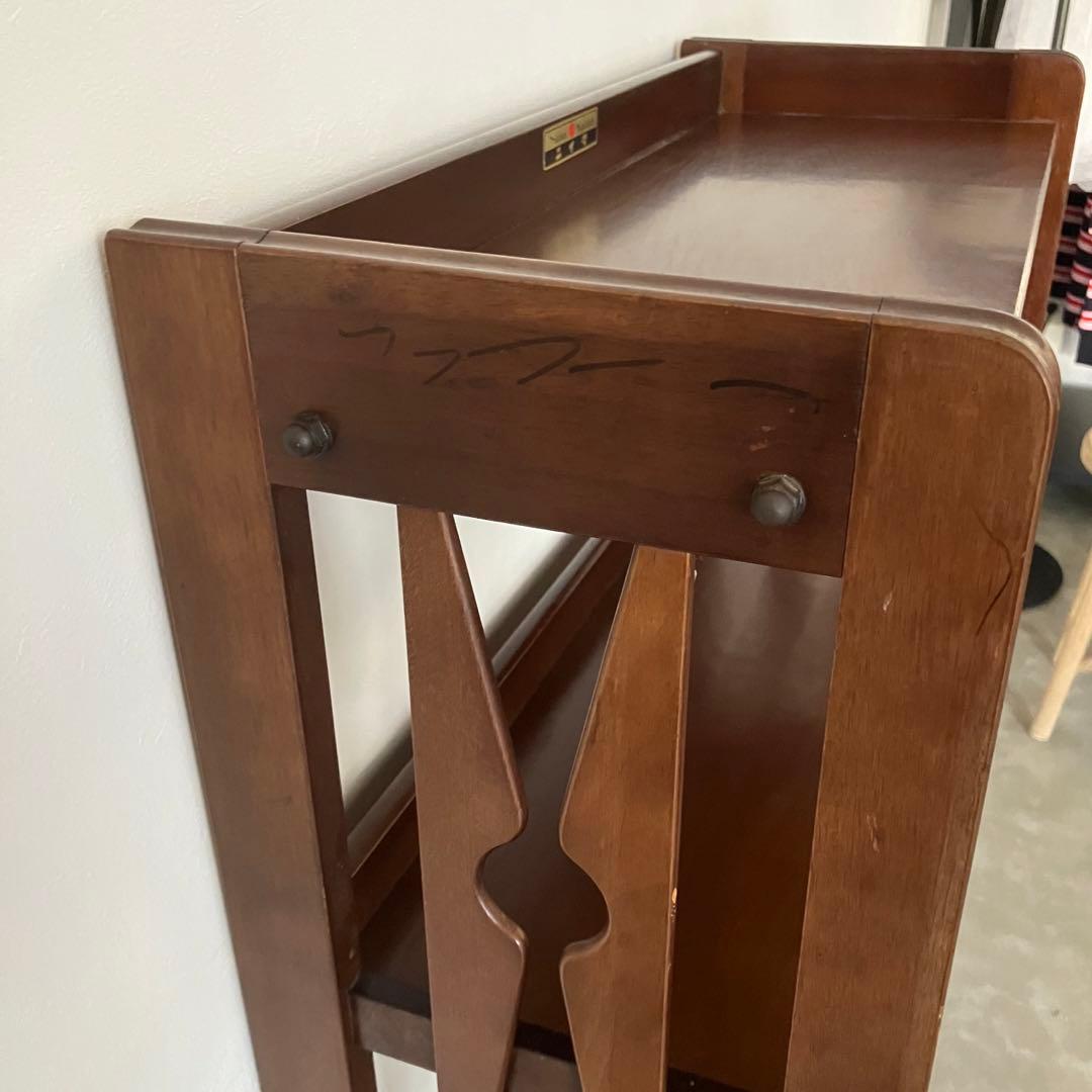 レトロ　アンティーク　古道具　古家具　木製　本棚　収納棚　キャビネット　昭和