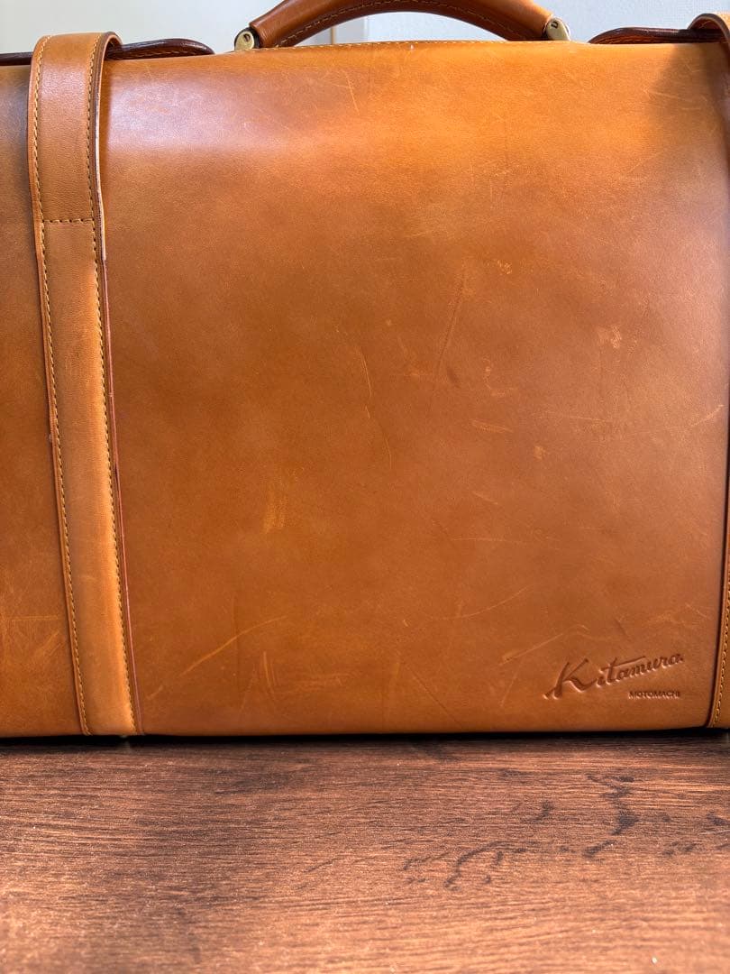 Kitanuma レザーダレスバッグ ブラウン 本革