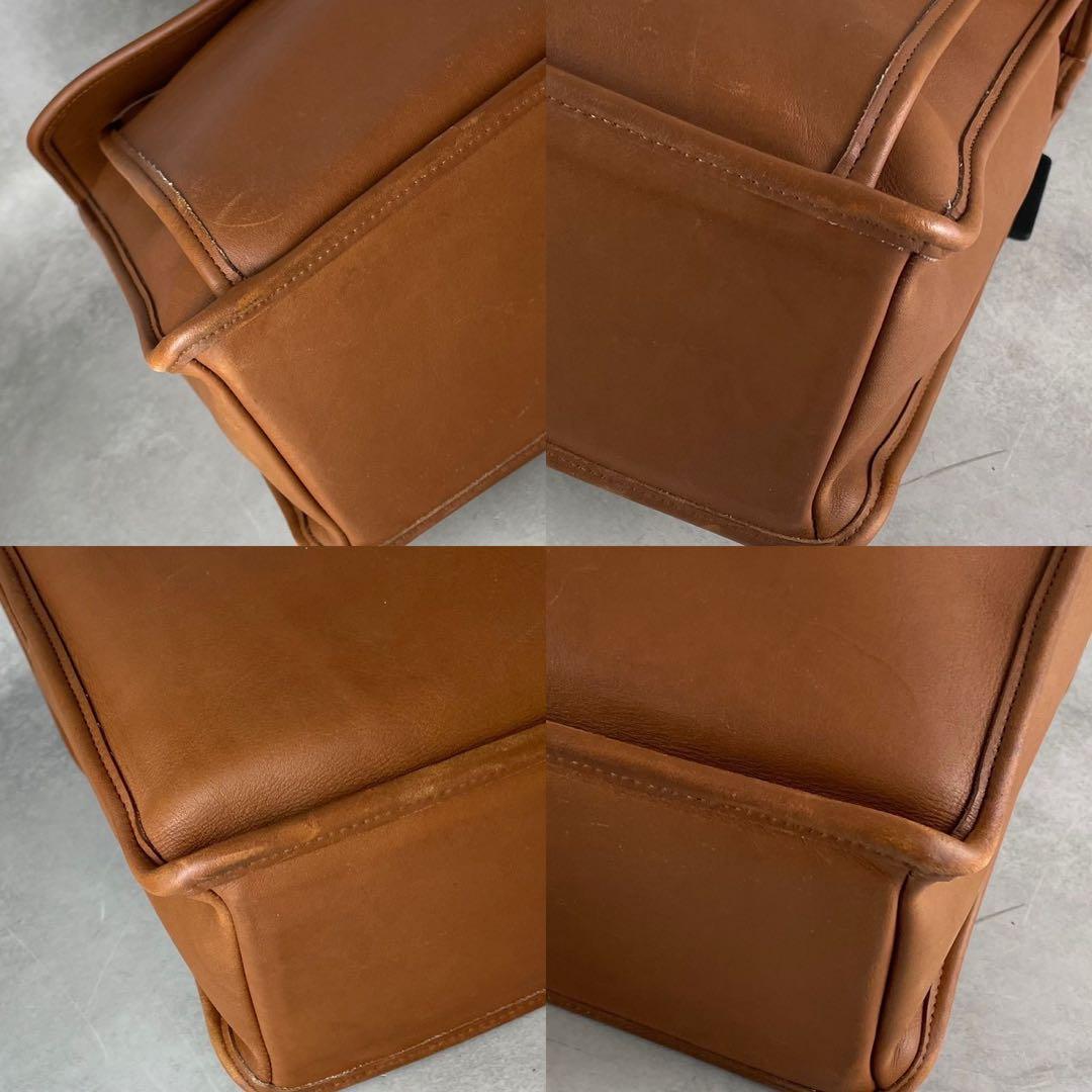 オールドコーチ　ビジネスバッグ　2way ターンロック　レザー　ブラウン