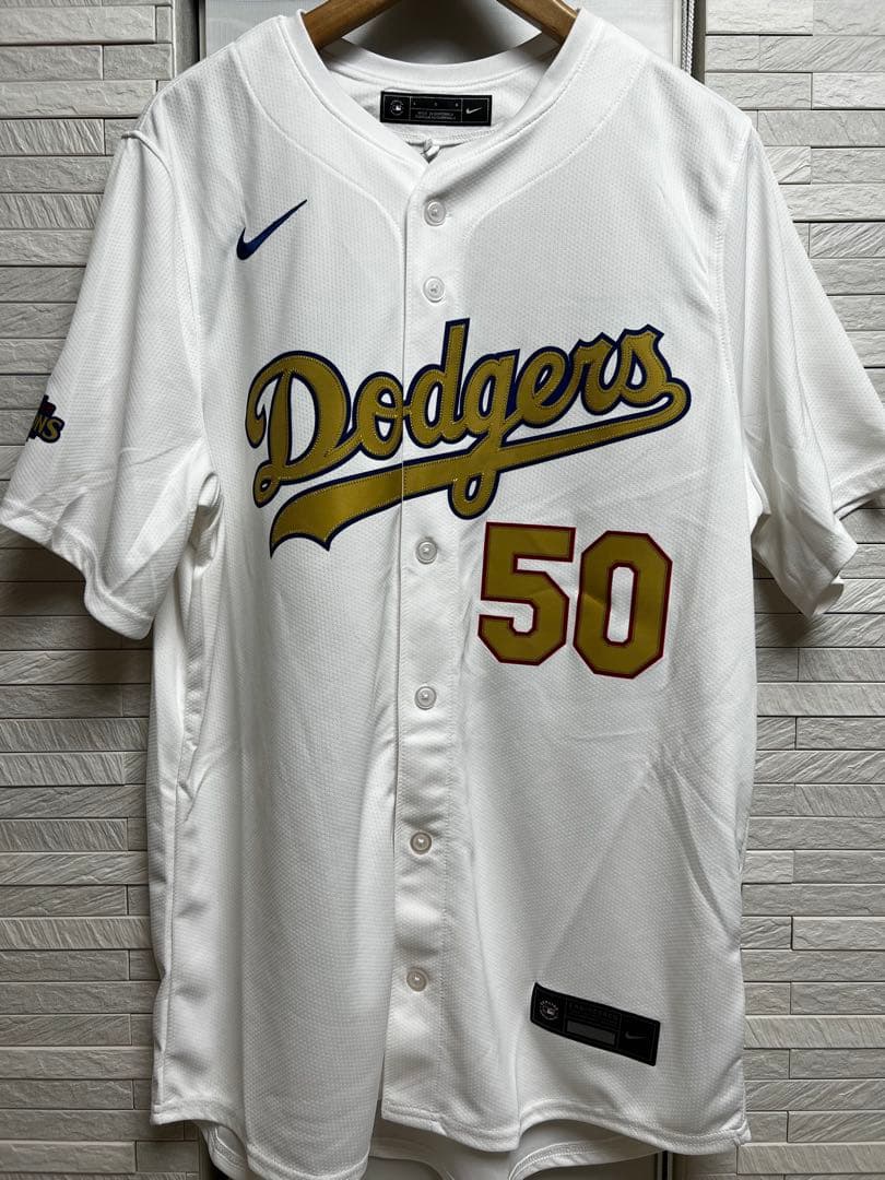 ドジャース ムーキーベッツ ゴールドユニフォーム サイズL 新品タグ付 正規品