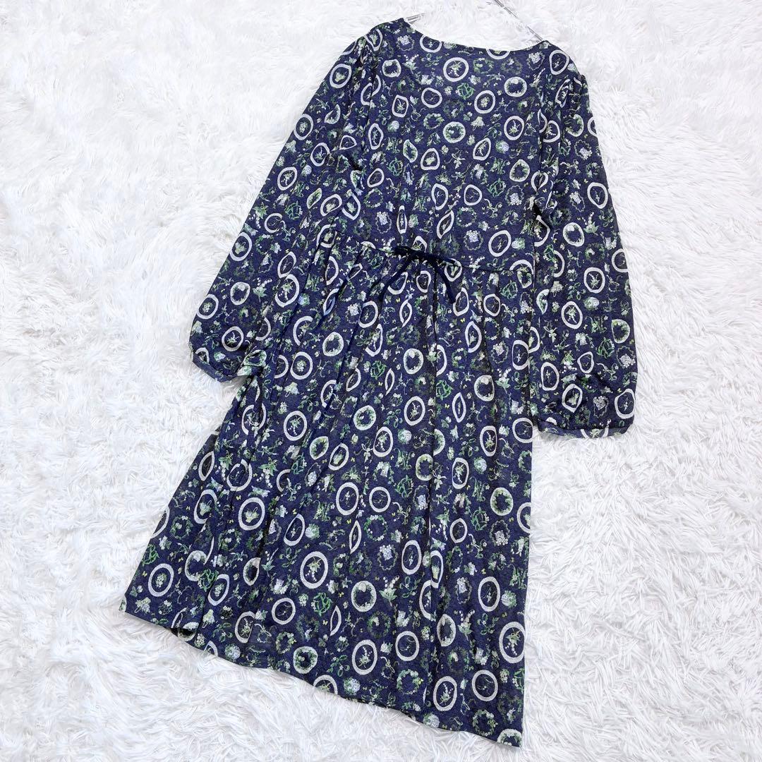 希少 4L 大きいサイズ FL5✨フランシュリッペ 花柄猫柄ワンピース　うさぎ