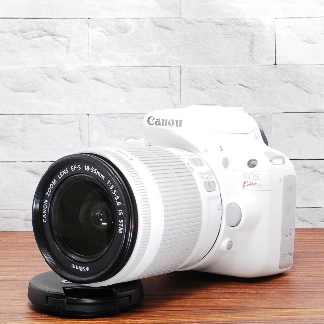 ✨スマホ転送可能 使用回数少 ✨Canon kiss X7ホワイト レンズセット