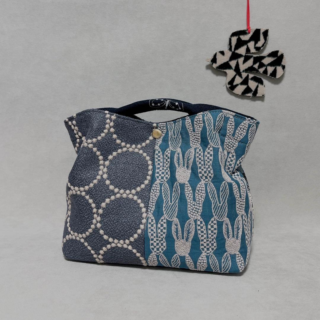 ハンドメイド　ミナペルホネン　くしゅっとトートバッグmini⑅︎◡̈︎*