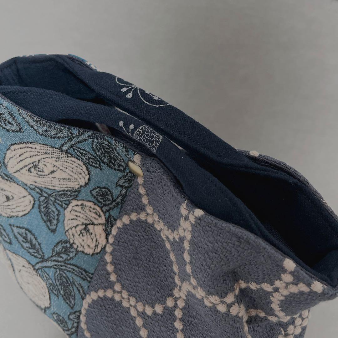 ハンドメイド　ミナペルホネン　くしゅっとトートバッグmini⑅︎◡̈︎*