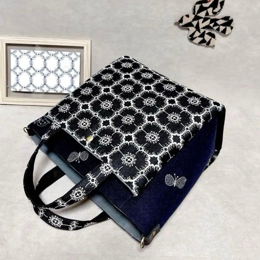 ハンドメイド　ミナペルホネン　くしゅっとトートバッグmini⑅︎◡̈︎*