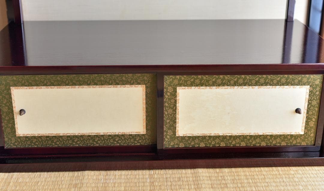 袋棚扉付き組立式　【極上品】お茶道具／共箱