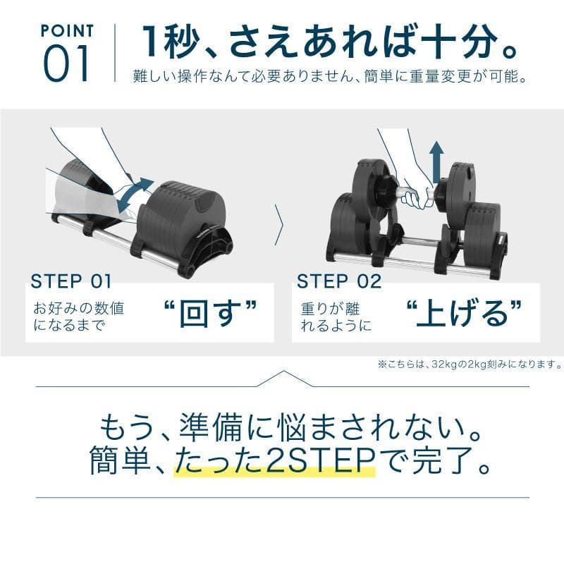 ダンベル フレックスベル2kg刻み 36kg可変式ダンベル 正規品【② / ②】