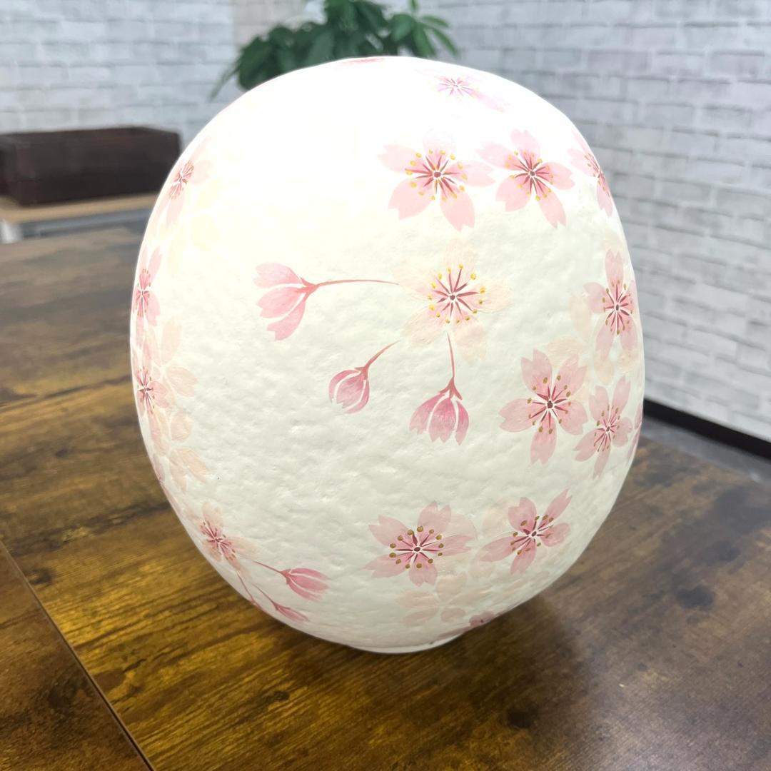 花筆工房作成 アートダルマ 桜柄 7号 職人手作り 花咲かすだるま 縁起物 置物