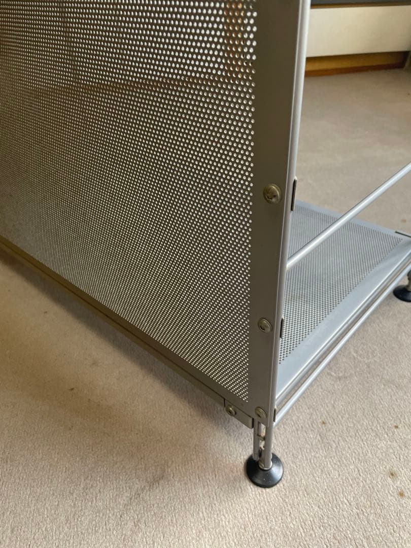 【手渡し限定】無印良品4段スチールラック シルバー　中古品