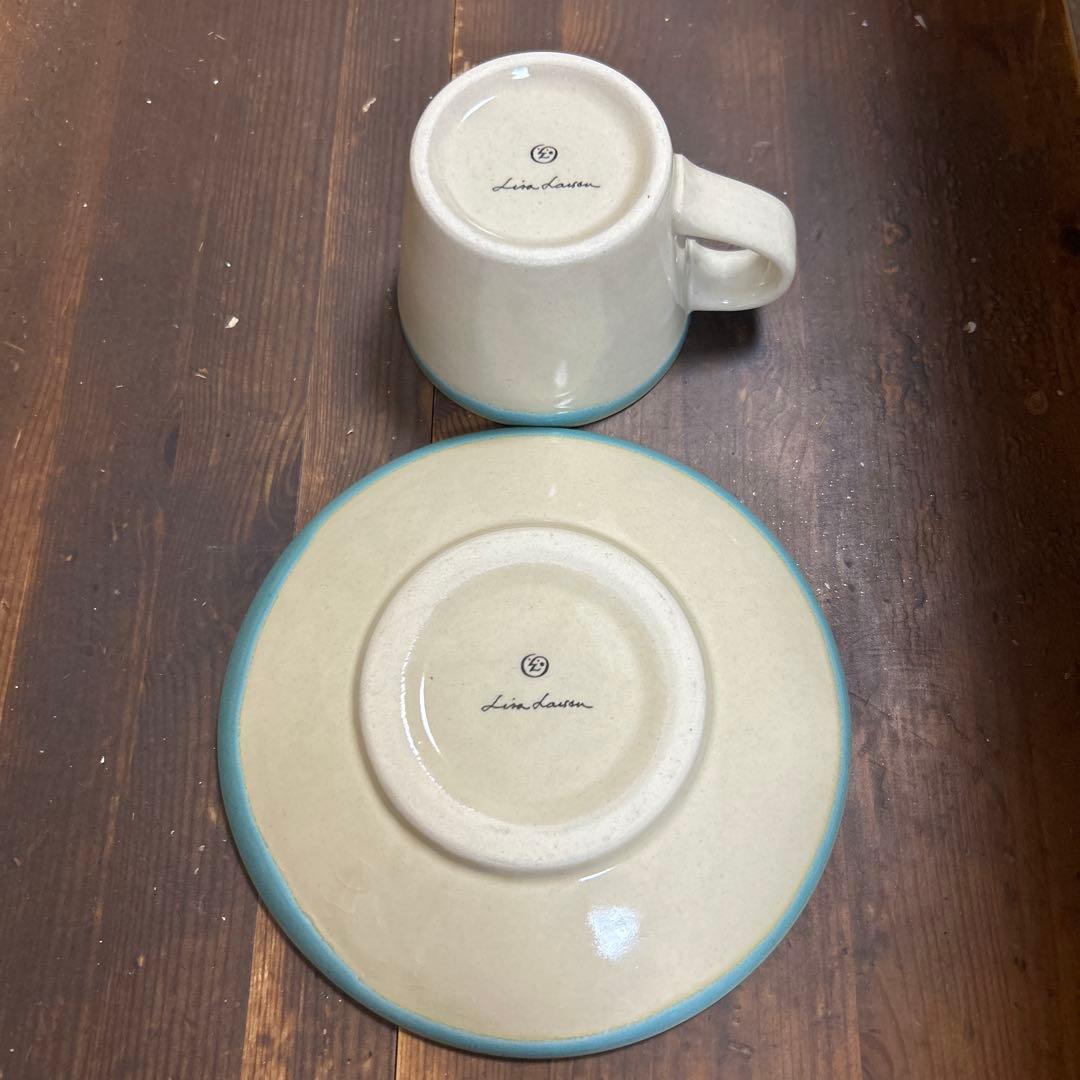 リサラーソン　益子焼　カップ＆ソーサー　プレート　湯呑み　猫　鳥　ニナ