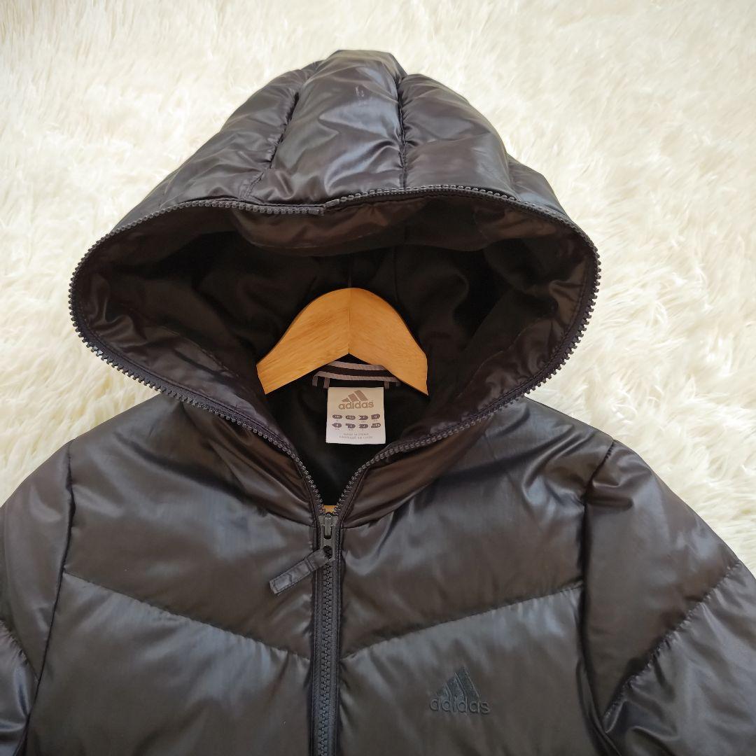 良品　アディダス　ロング ダウンコート　ベンチコート　Lサイズ　ブラック