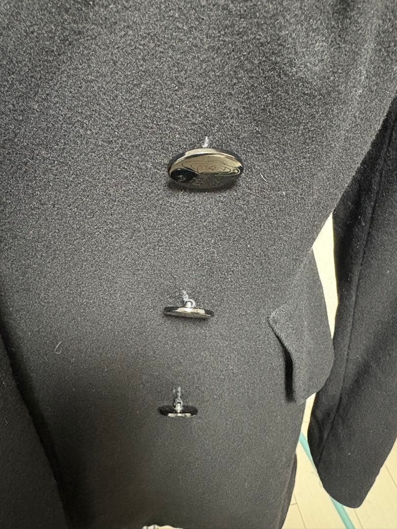Vivienne Westwood ウール ダブルブレスト ピーコート ブラック
