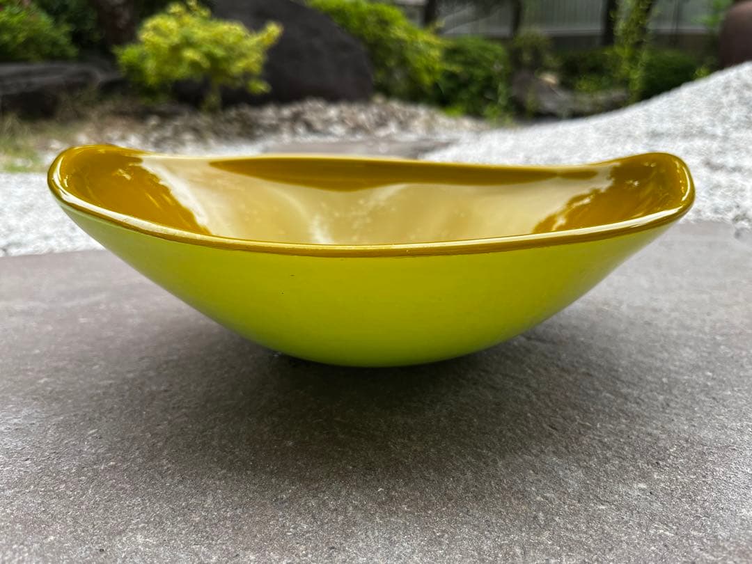 希少　ガラス製　深皿　サラダボール　マルティグラス　廃盤　昭和アンティーク