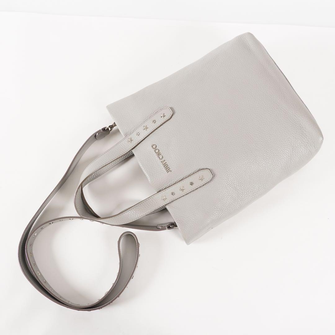 【極美品✨】ジミーチュウ ソフィア 2wayバッグ レザー グレー