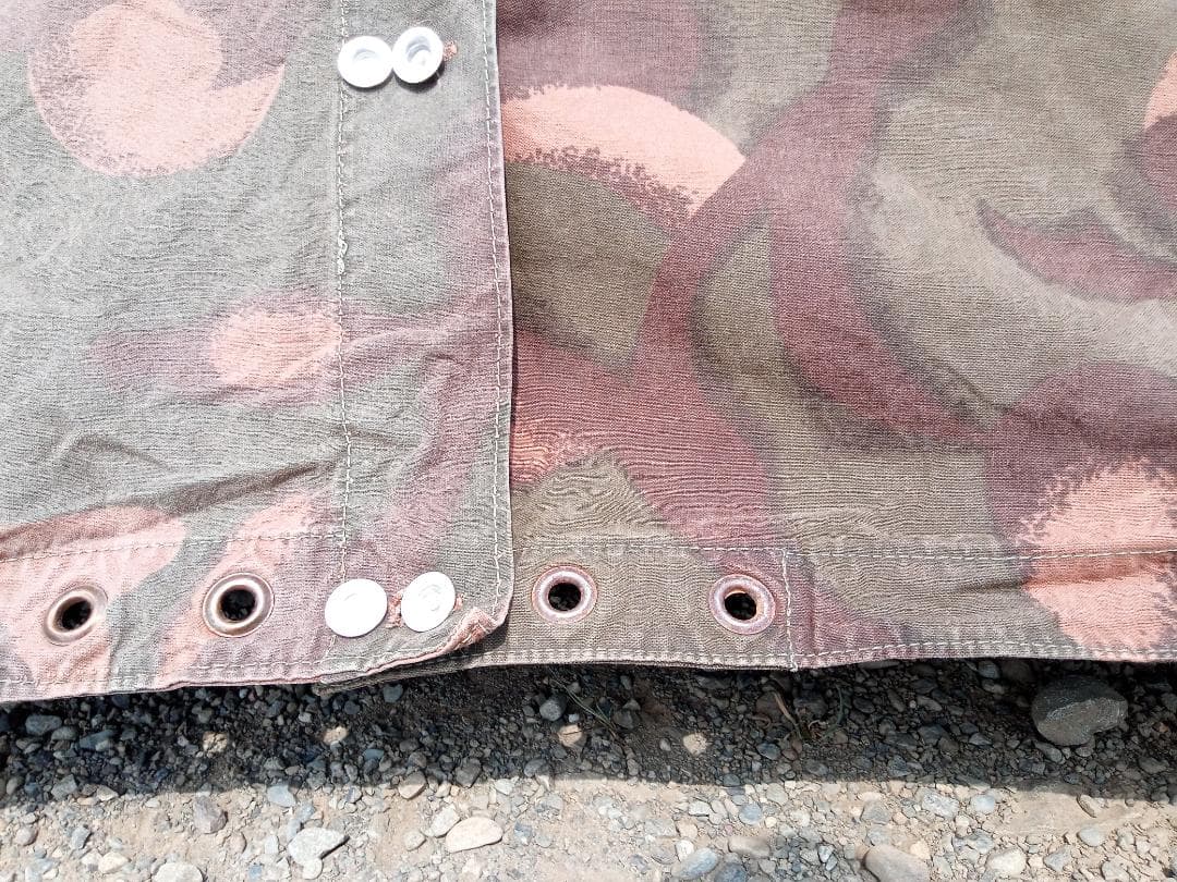 【軍幕】ハンガリー軍　テントシート2枚組　ハリケーン迷彩　希少