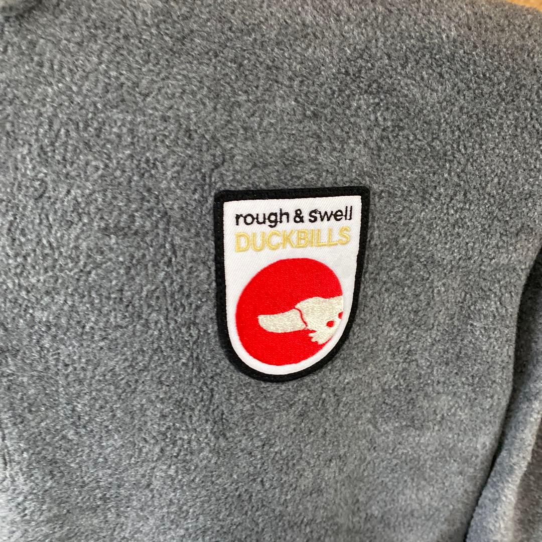 rough & swell フリースポロシャツ グレー