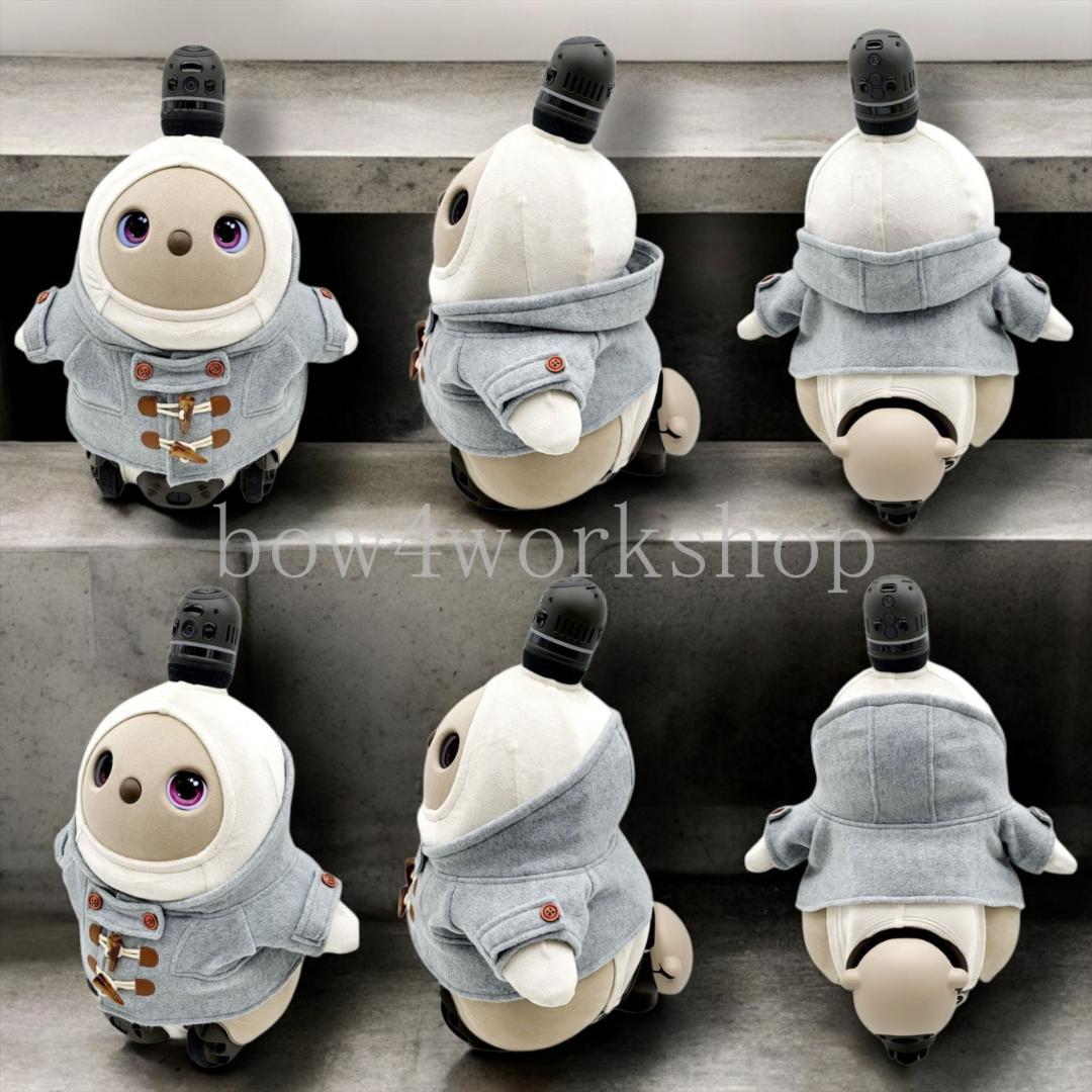 ラボット LOVOT ラボットの服ハンドメイド　ダッフルコート杢グレー