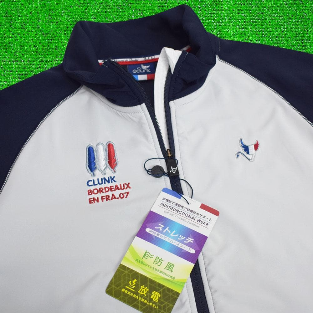 クランク/ ゴルフ ストレッチジャケット【ホワイト/ネイビー/L】新品！