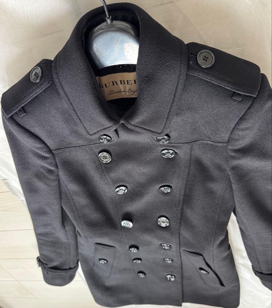 BurberryブラックウールコートXS〜Sサイズ　外での着用は無し