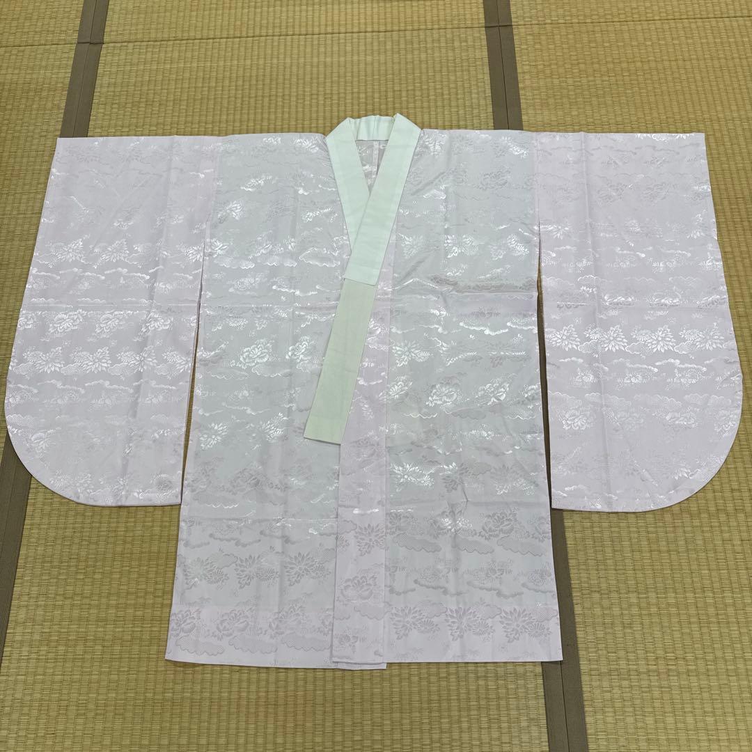 卒業式　２尺袖袴4点セット　赤無地七宝