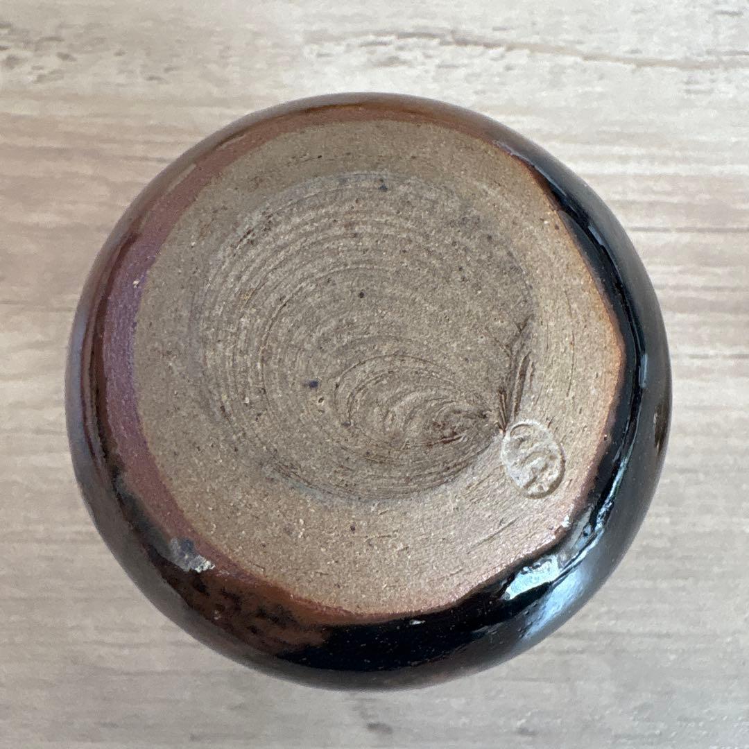 膳所焼　陽炎園　大梅茶入　茶道具