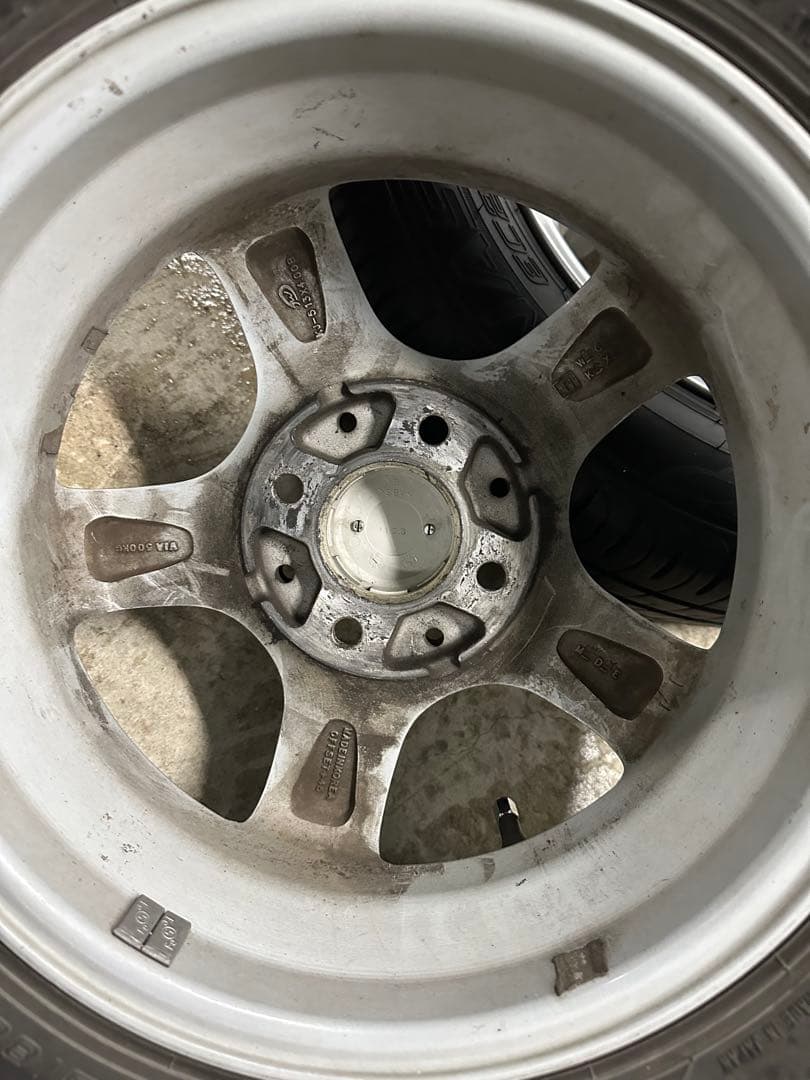 送料無料　145/80R13 日産モコから取外　純正アルミセット