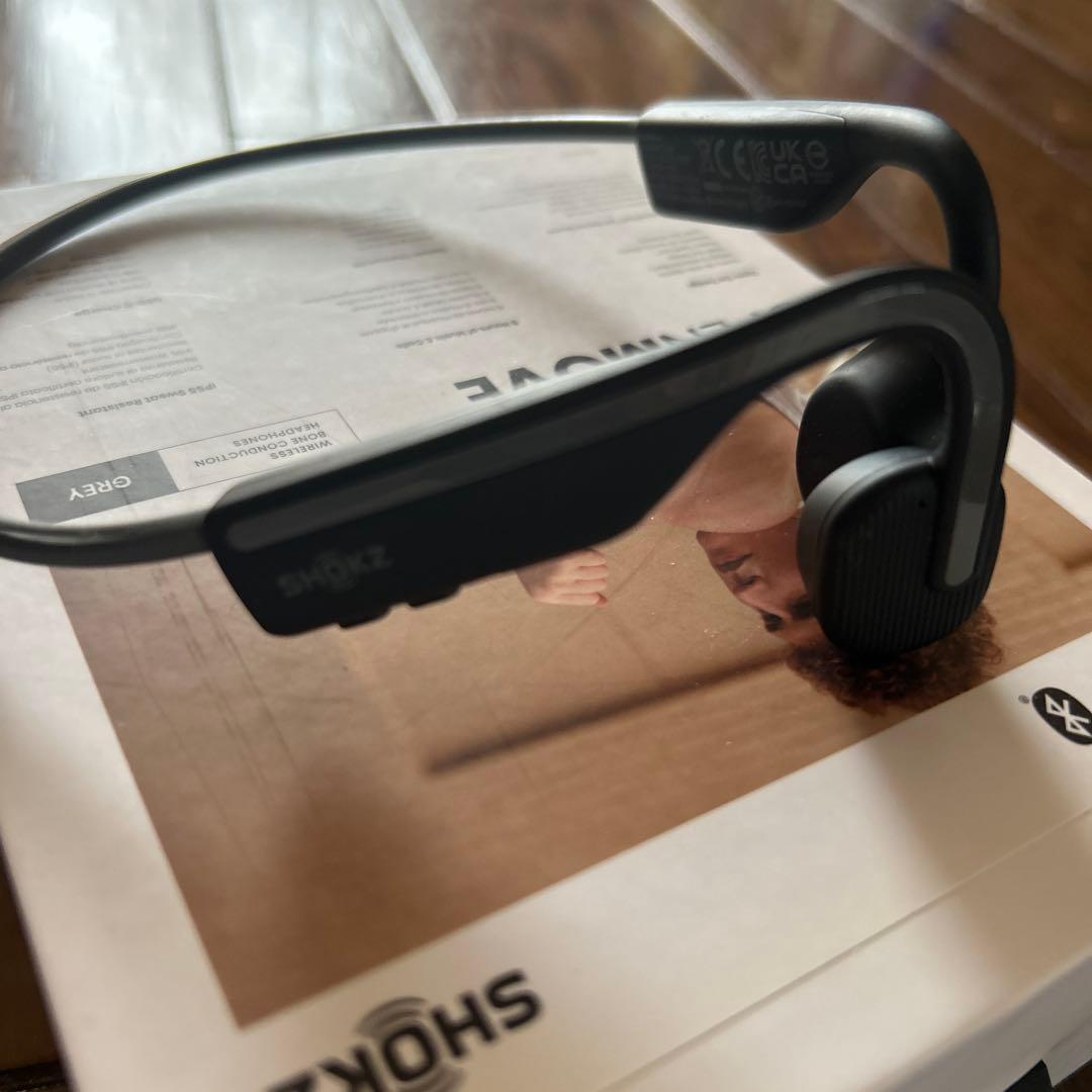 SHOKZ OPENMOVE骨伝導イヤホン グレー保証付き