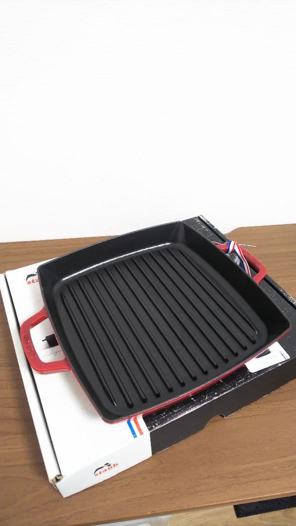 staub ストウブ ピュアグリル スクエア チェリー 28cm グリルパン