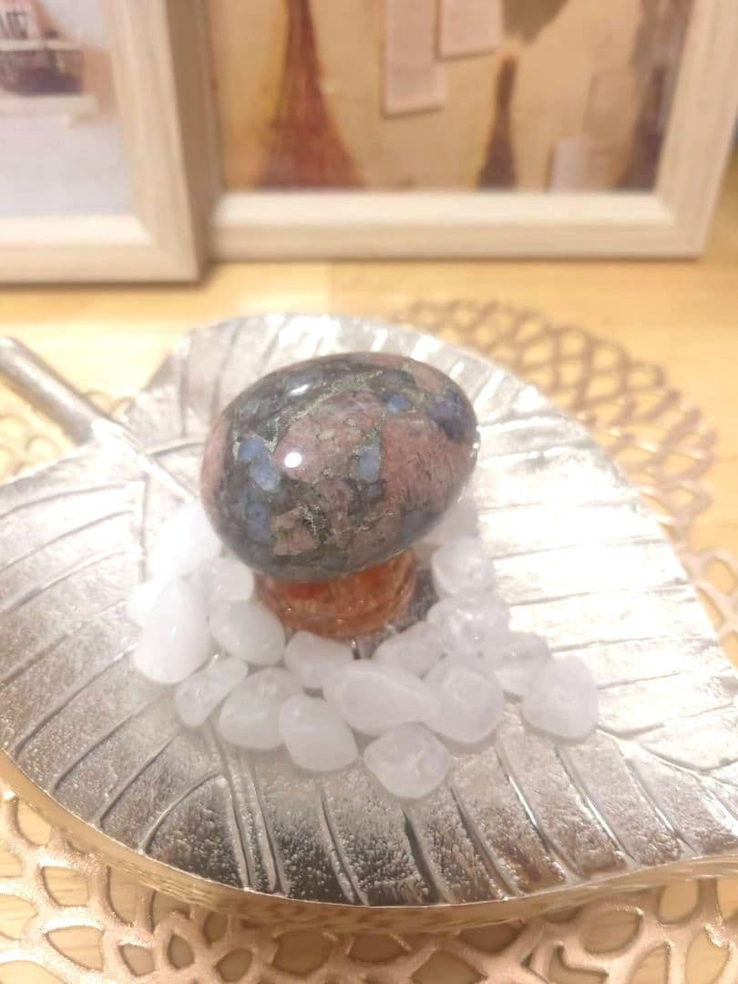 【№11】天然石 ケセラストーン たまご型 原石 浄化 ミロナイト ケセラセラ