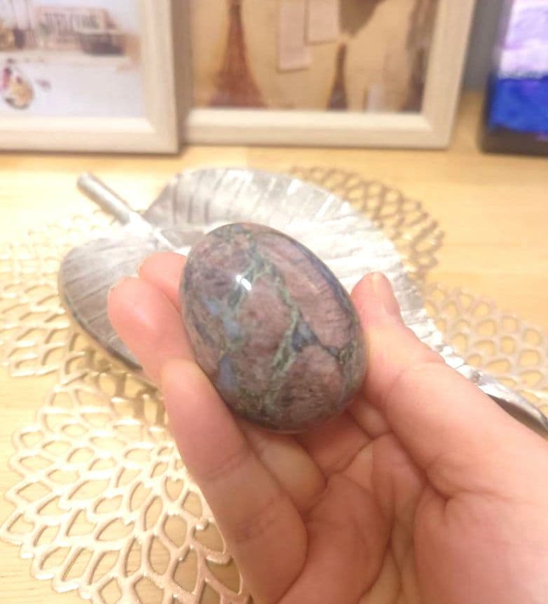【№11】天然石 ケセラストーン たまご型 原石 浄化 ミロナイト ケセラセラ