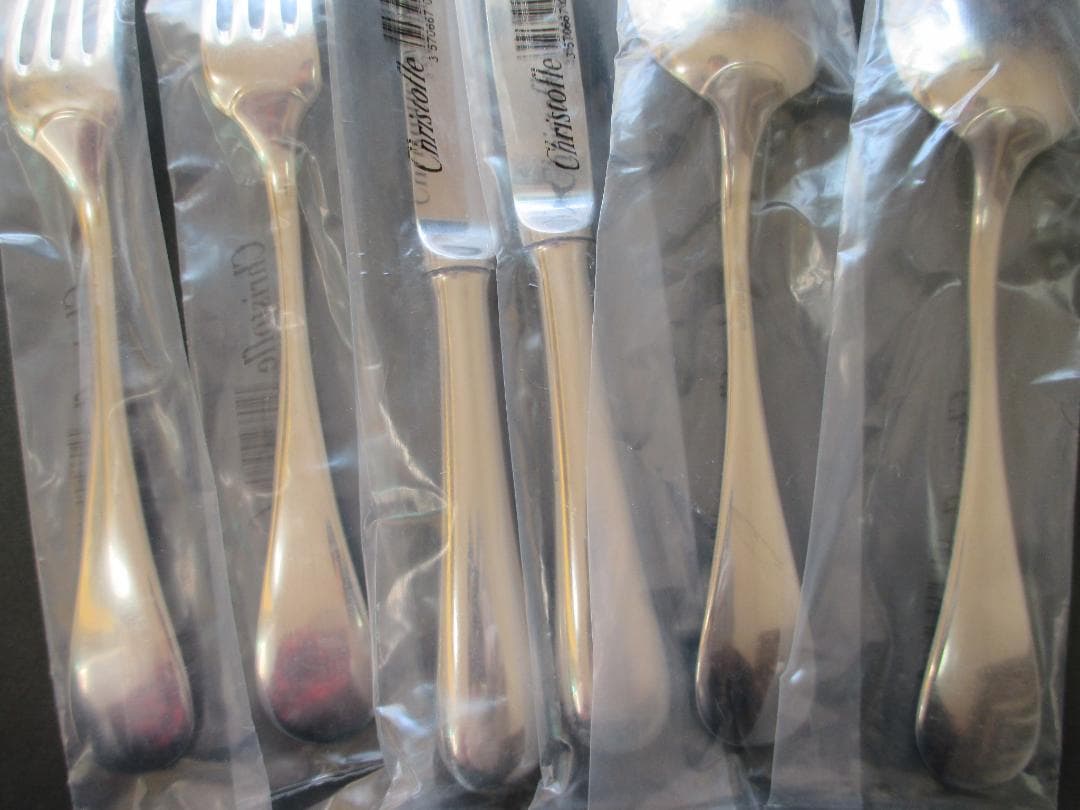 未開封極美品☆仏蘭西 高級銀器クリストフル　カトラリー６本ステンレス　フィデリオ