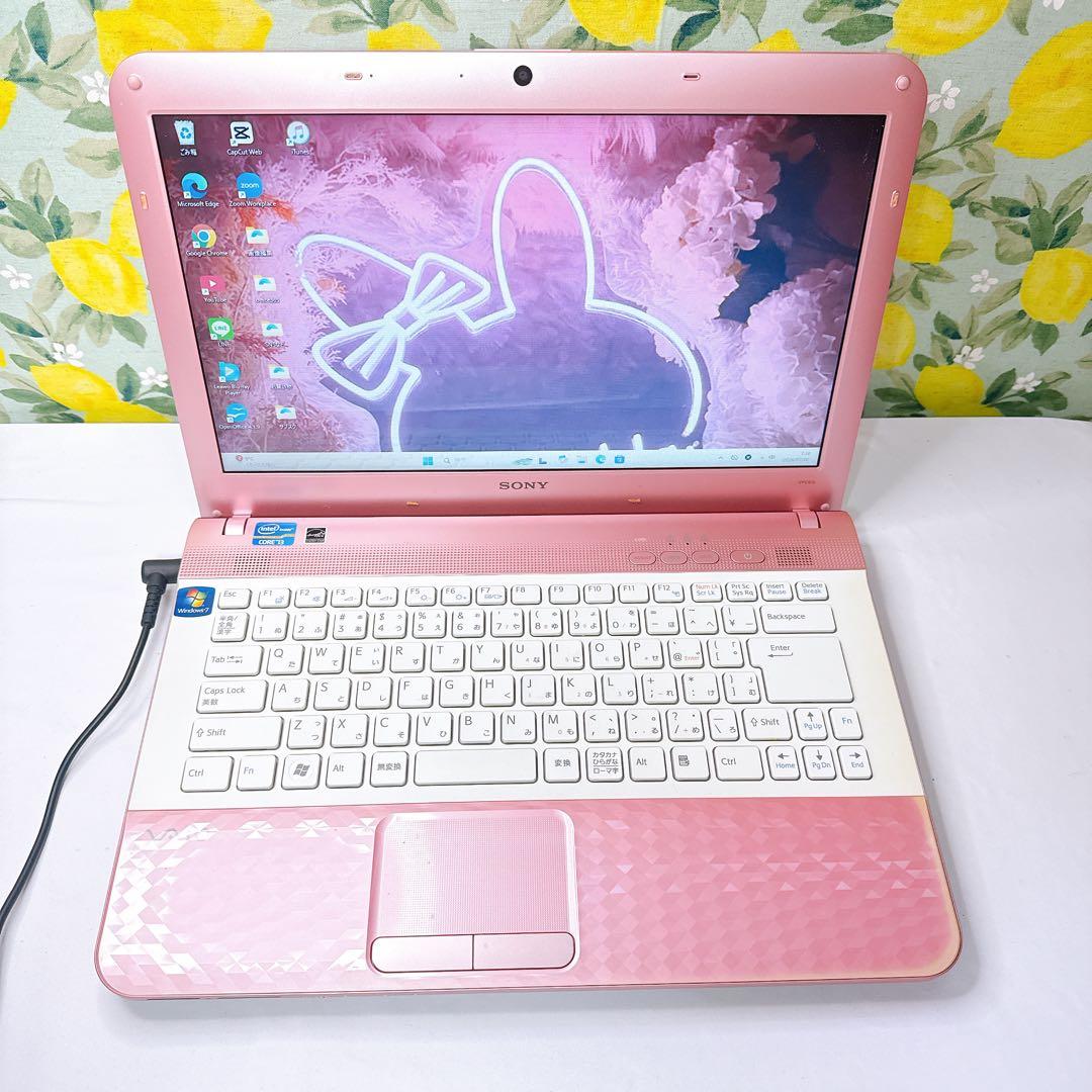 ピンクが可愛い❤️Windows11❤️設定済みすぐ使える❤️大人気ソニーバイオ❤️