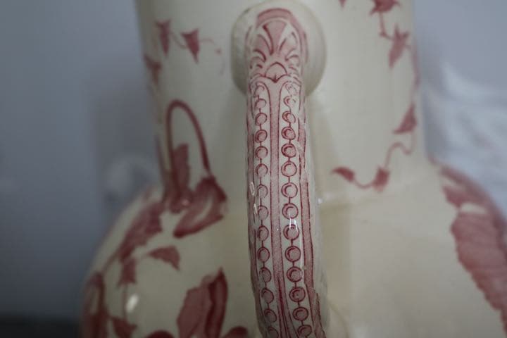 【特大】　LONGCHAMPS ケシの花　水差し　ピシェ　フランス　アンティーク