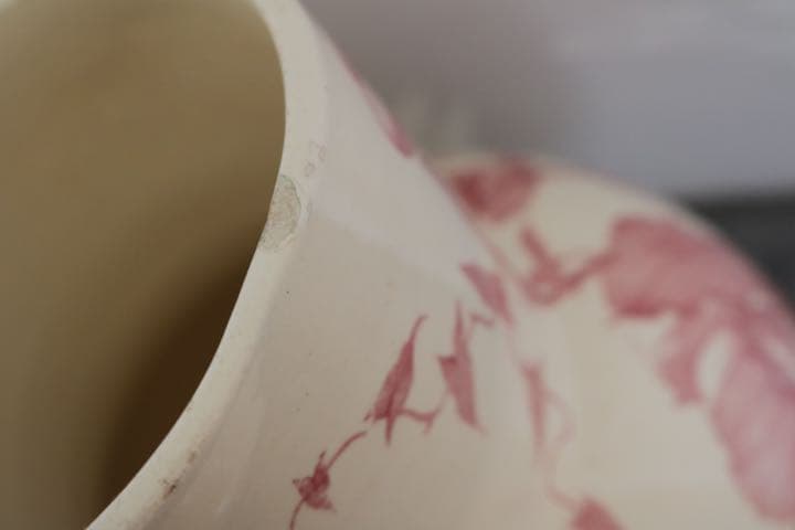 【特大】　LONGCHAMPS ケシの花　水差し　ピシェ　フランス　アンティーク