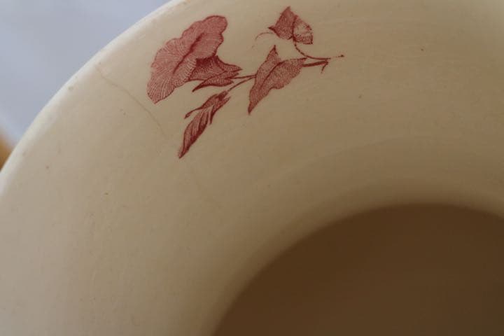 【特大】　LONGCHAMPS ケシの花　水差し　ピシェ　フランス　アンティーク