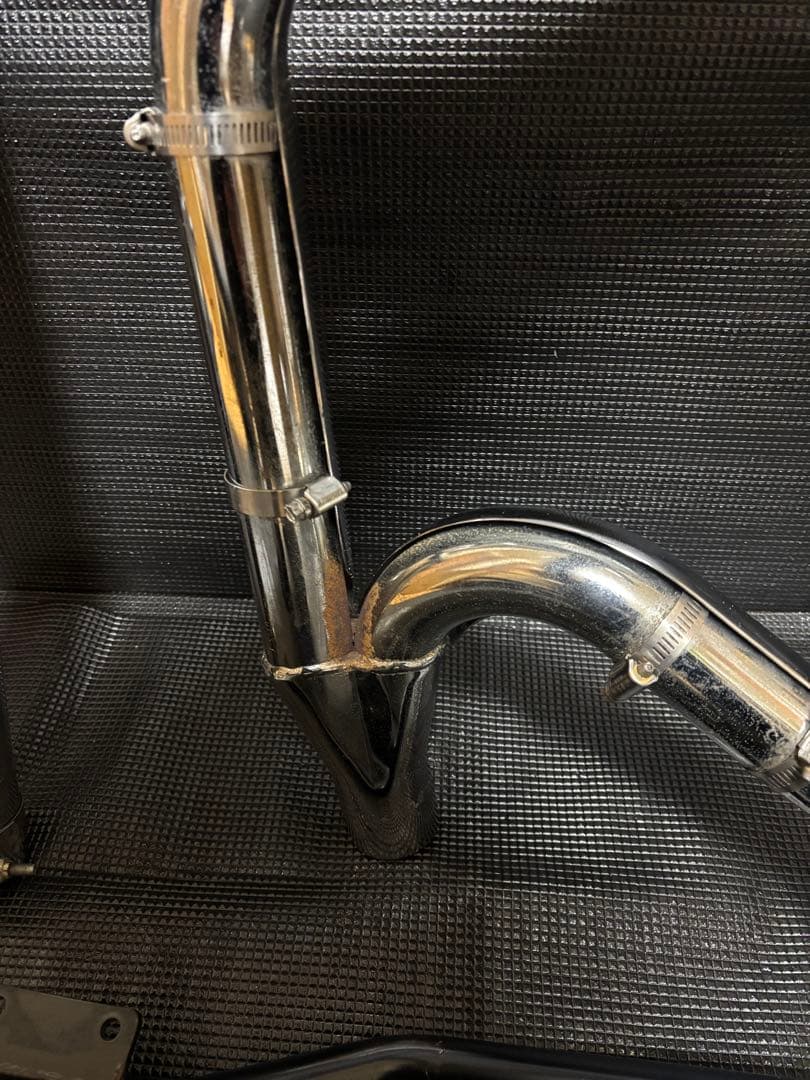 （希少）ハーレー ダイナ FXDL 純正オプション 2in1 マフラー ステー付