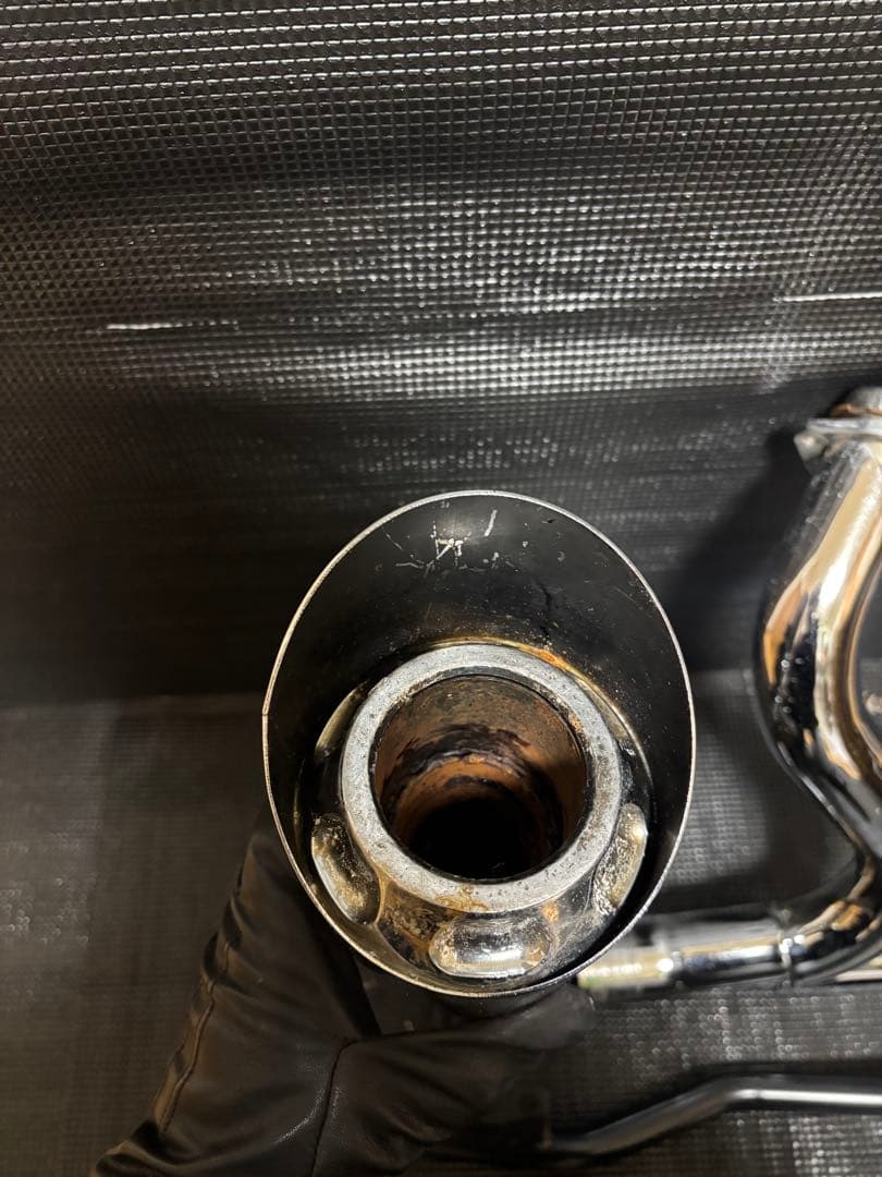 （希少）ハーレー ダイナ FXDL 純正オプション 2in1 マフラー ステー付