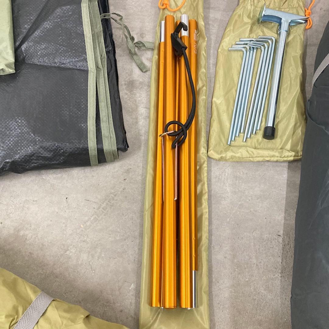 美品【LOGOS】Tepee 400 ワンポールテント＆グランドシートセット