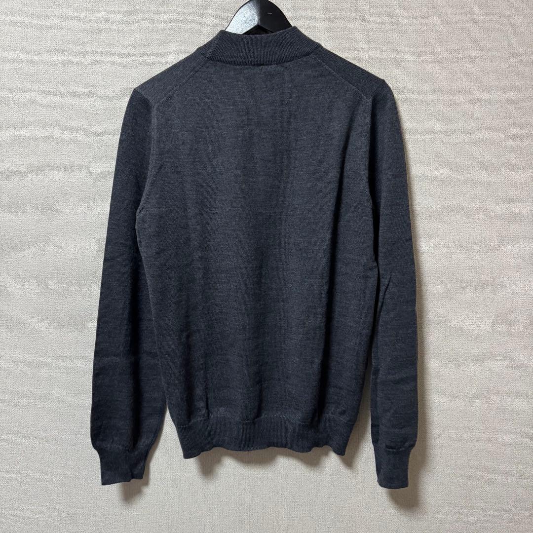 GRAN SASSO/グランサッソ 12ゲージ モックネックニット チャコール