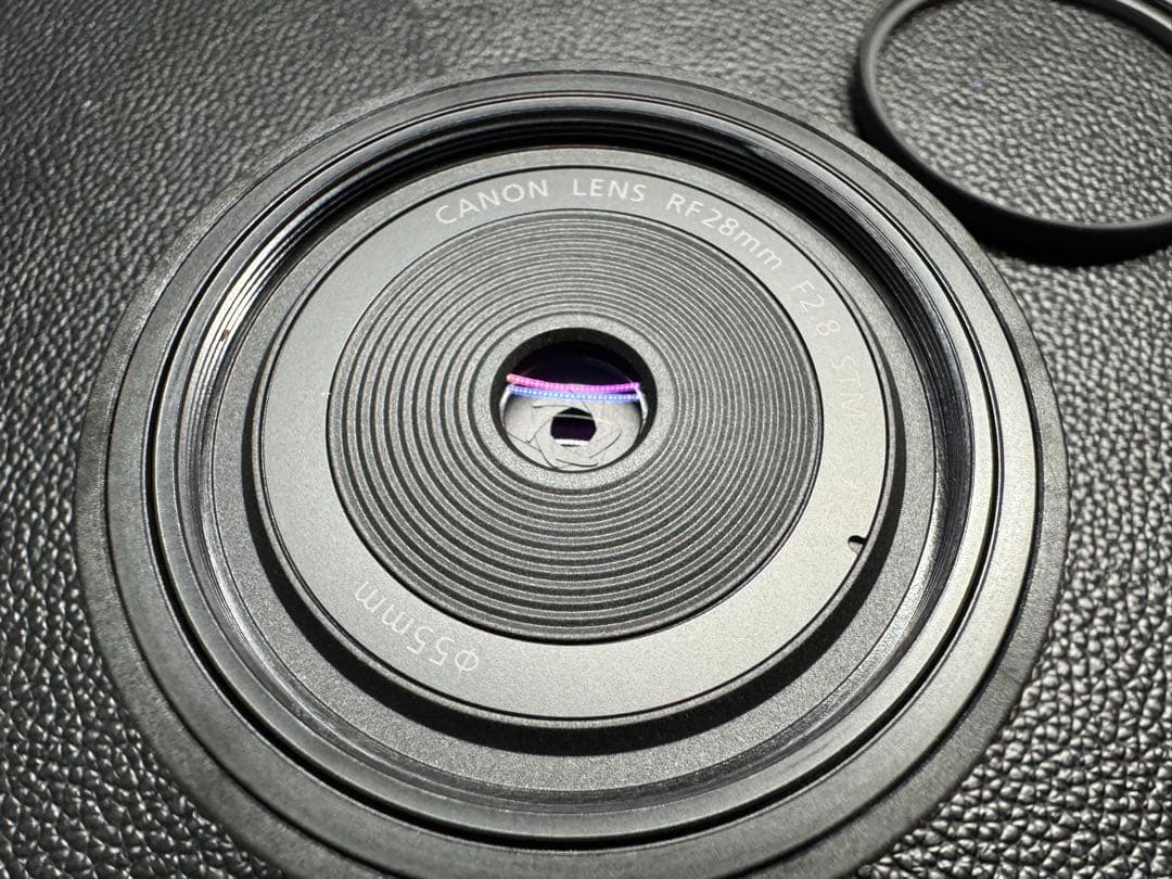 レンズ(単焦点) Canon RF28mm F2.8 STM+JJC LH-EW55II