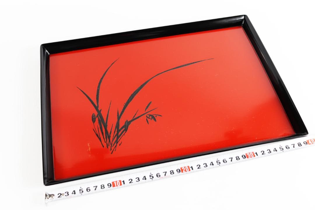 茶道具 輪島塗 古今菁峰 図替わり 盆 卓上膳 彫銘有